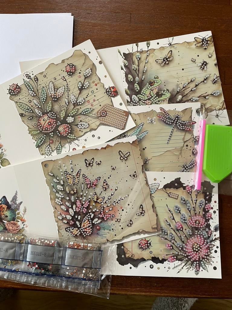 Diamond painting  kaarten 6x natuur, Hobby en Vrije tijd, Ophalen of Verzenden, Zo goed als nieuw, Overige thema's