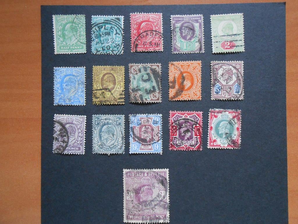 postzegels UK serie King Edward Vll 1902-1910, Postzegels en Munten, Postzegels | Europa | UK, Ophalen of Verzenden, Gestempeld