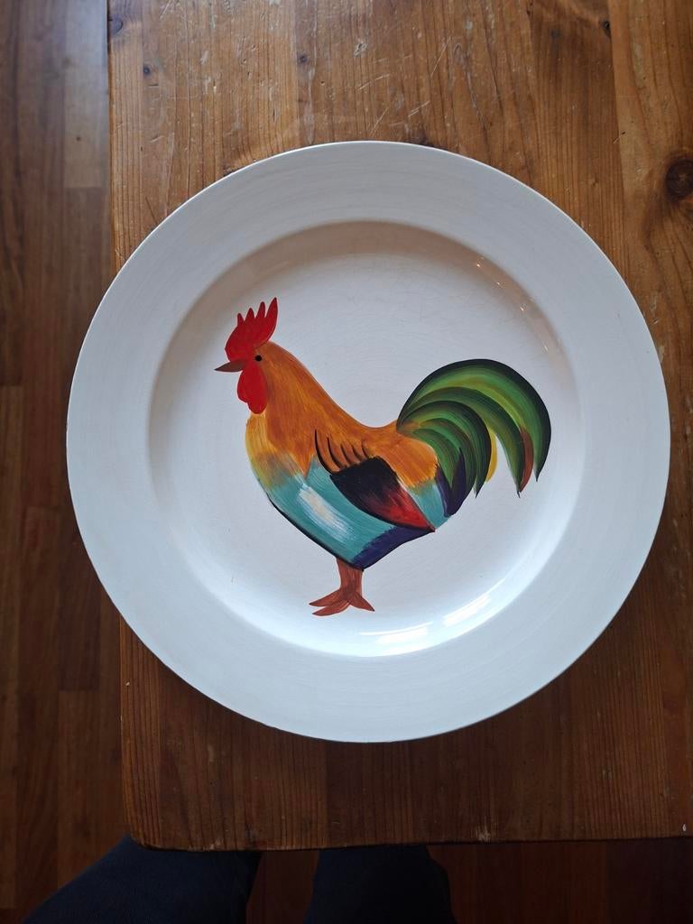 Borden  10 stuks met haan, Ophalen of Verzenden, Porselein, Overige stijlen, Bord(en)