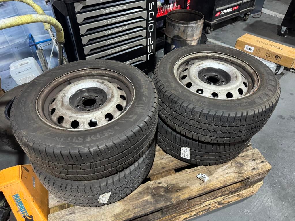 16” Citroen Jumpy Stalen Set Velgen met Banden 215/60/16C, Ophalen of Verzenden
