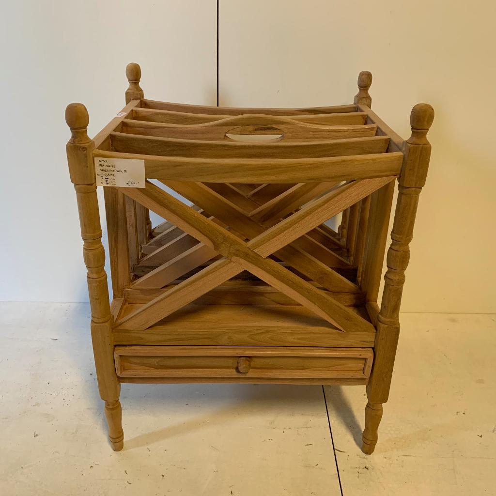 Lectuurbak met 1 lade - massief teakhout - bij TTM Wonen, TTM Wonen, Meubels – (Perzische) Tapijten en Woonaccessoires, Taag 63, 2491 CS, Den Haag (Forepark)