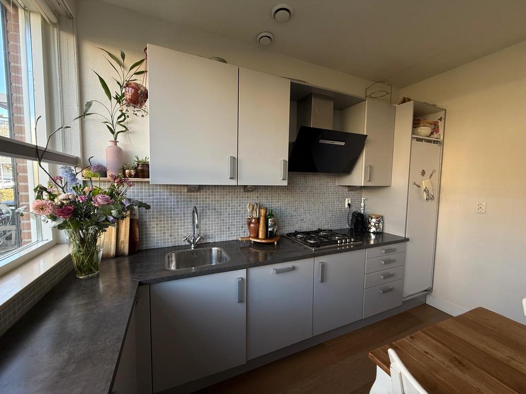 Complete Bruynzeel keuken met gas kookplaat, wasbak en kraan, Ophalen, Gebruikt, Hoekkeuken, Kunststof