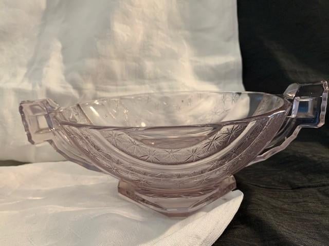 art deco glazen schaal, Frankrijk, Antiek en Kunst, Antiek | Glas en Kristal, Ophalen of Verzenden