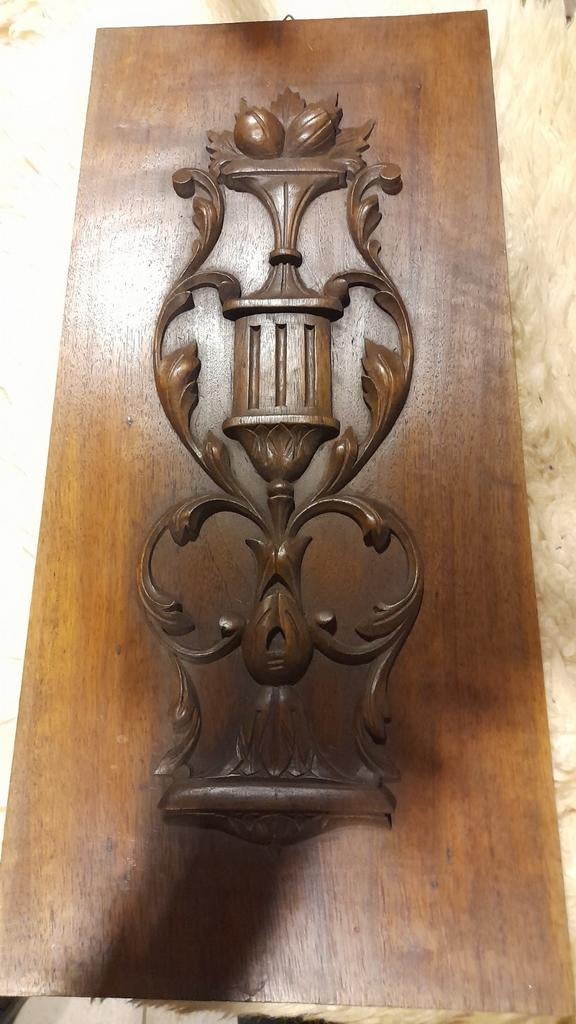 Houten plaquette, paneel, bord met ophangoog., Ophalen of Verzenden