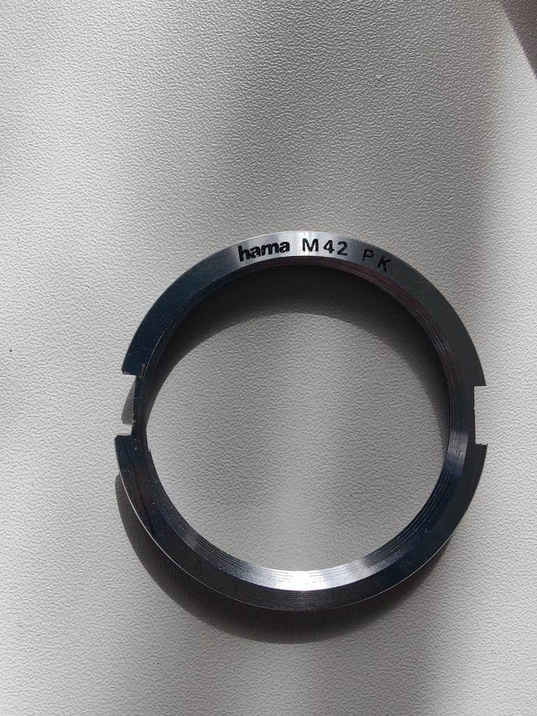 Hama M42 PK Adapterring - Zo goed voor Pentax K-mount, Minder dan 50 mm, Overige typen, Ophalen of Verzenden, Zo goed als nieuw