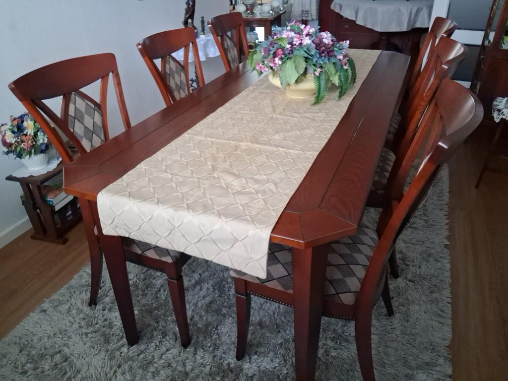 Eettafel met 6 stoelen, Ophalen of Verzenden, Gebruikt, 4 tot 6 stoelen