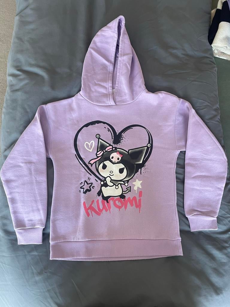 Leuke paarse Kuromi hoodie maat 140, Kinderen en Baby's, Kinderkleding | Maat 140, Ophalen of Verzenden, Gebruikt, Meisje, Trui of Vest