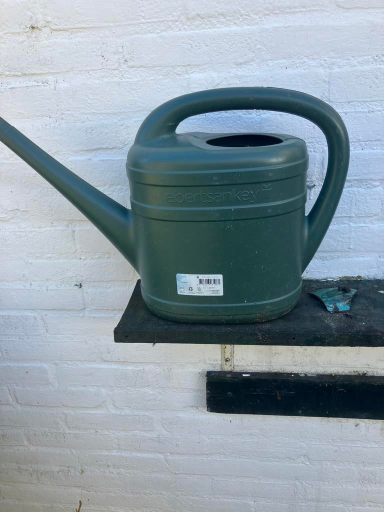 Groene gieter vintage look van kunststof 10 liter | - de online hobby winkel