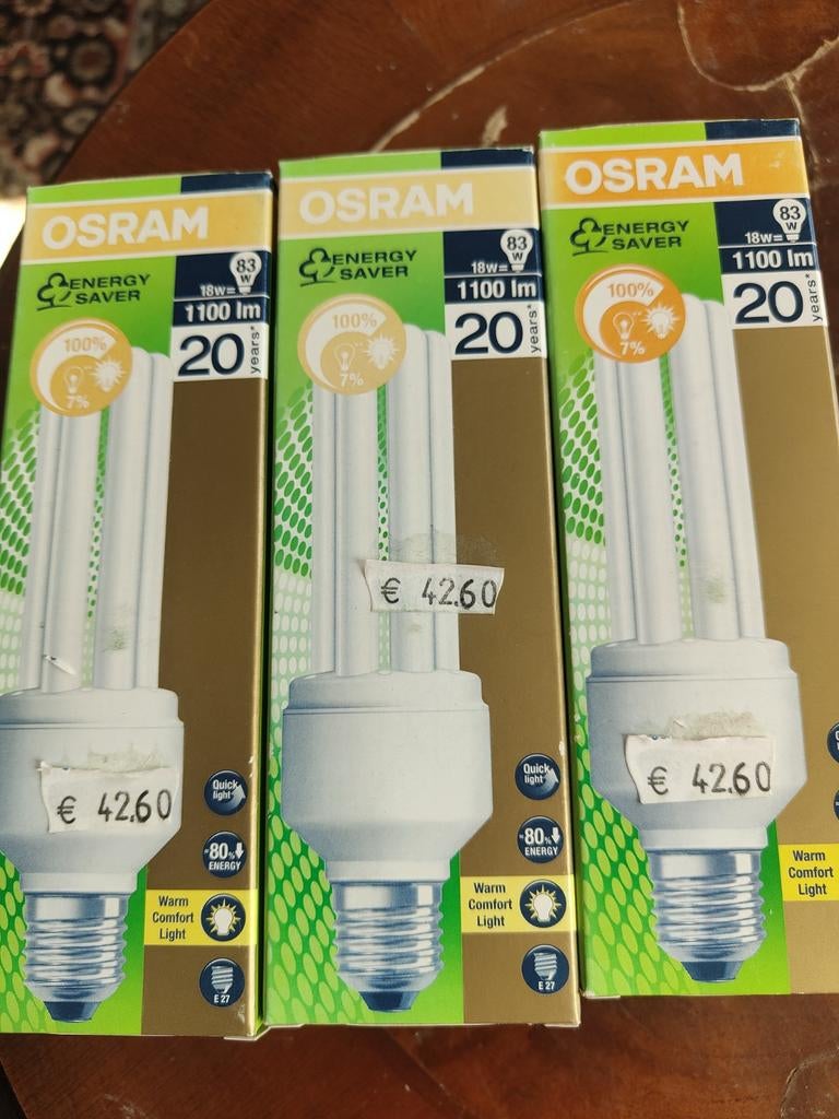 3 nieuwe Osram warm comfort Light lampen, Led-lamp, Minder dan 30 watt, Nieuw, E27 (groot)