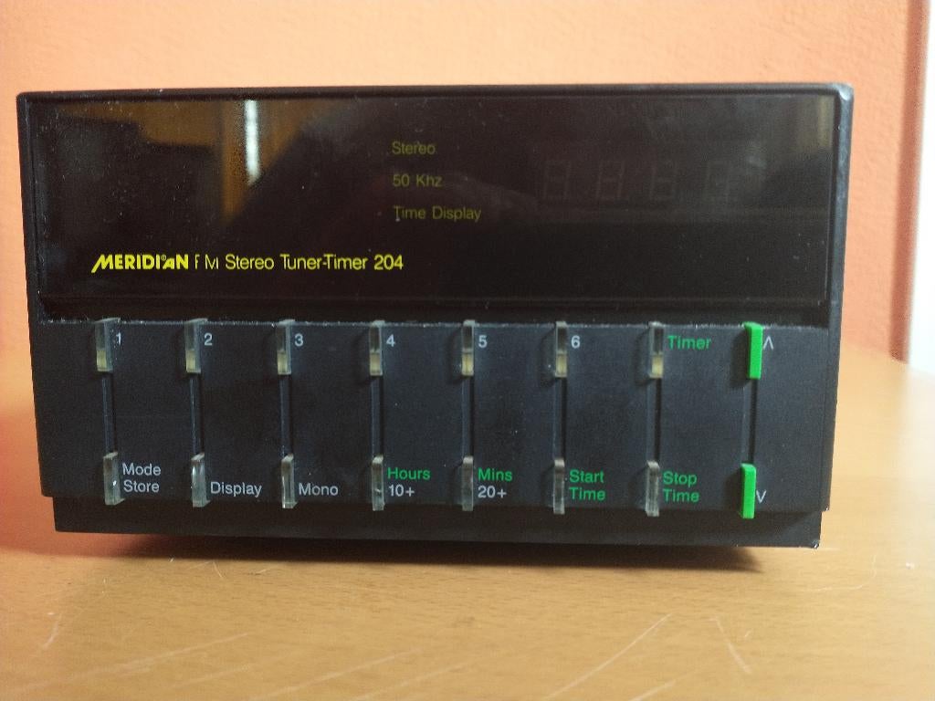 Meridian 204 FM Stereo Tuner-Timer, Ophalen of Verzenden, Zo goed als nieuw