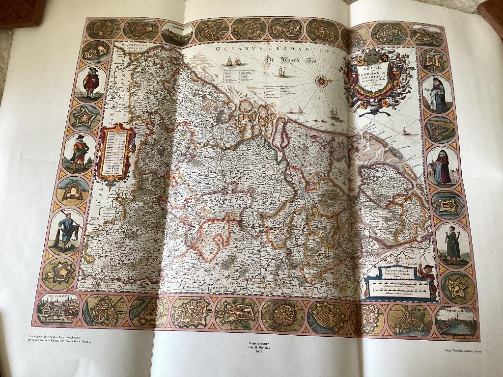 Oude landkaart België en Duitsland, Boeken, Atlassen en Landkaarten, Voor 1800, België of Luxemburg, Ophalen, Onbekend