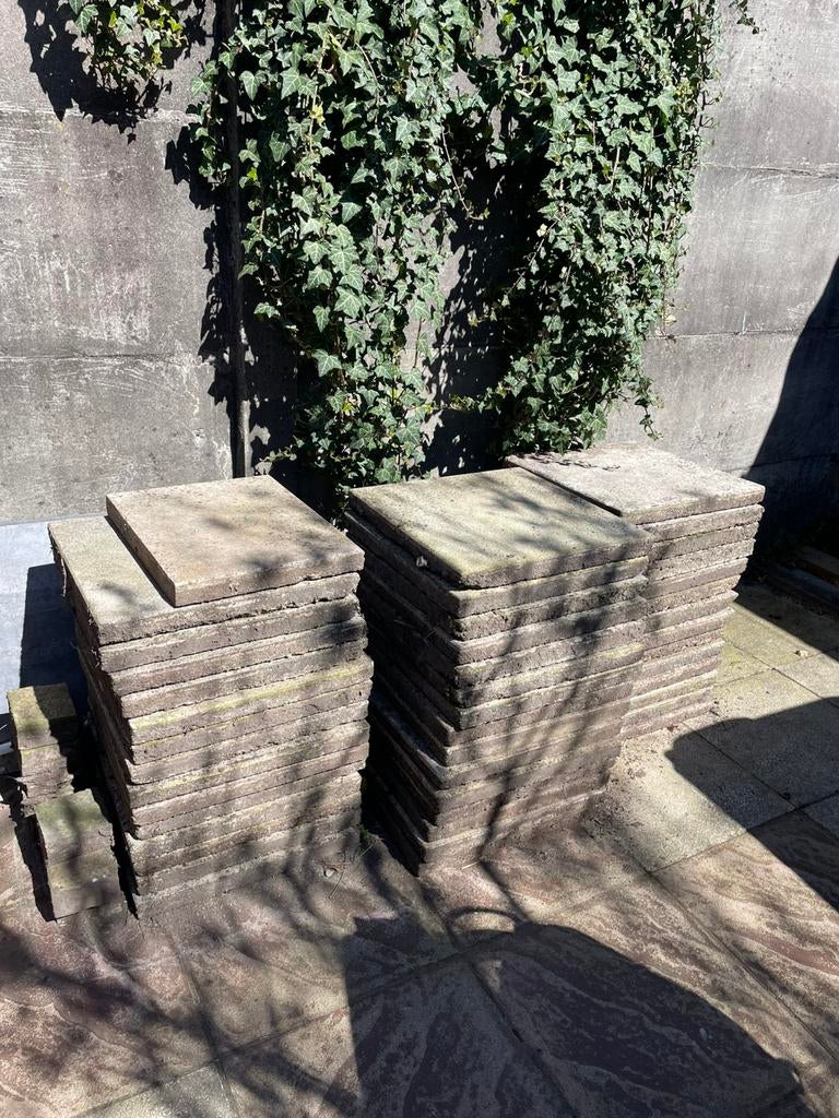Tegels 40 x 40 cm., Tuin en Terras, Tegels en Klinkers, Ophalen, Gebruikt, Overige materialen, Terrastegels