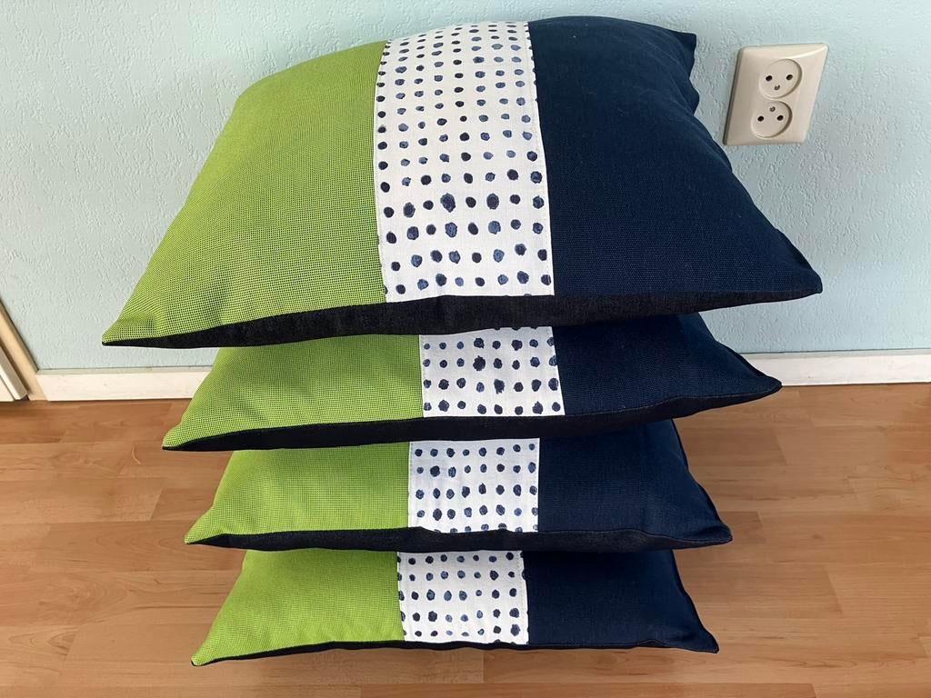 Kussens met nautische prints voor boot of camper, Watersport en Boten, Accessoires en Onderhoud, Ophalen of Verzenden, Zo goed als nieuw