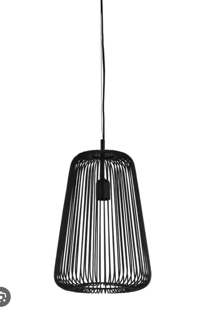 2 x hippe zwarte hanglamp draadlamp Rilanu Light & Living, Huis en Inrichting, Lampen | Hanglampen, Ophalen of Verzenden, Zo goed als nieuw