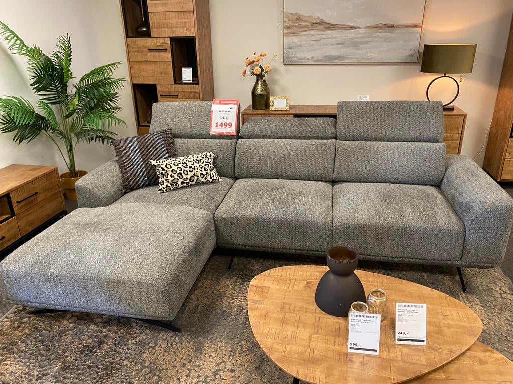 Longchair + 2,5 zits (verstelbare hoofsteunen+zitting), Ophalen, Zo goed als nieuw, 75 tot 100 cm, Stof