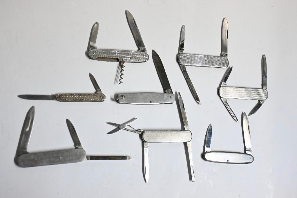 lot 8 stuks all metal zakmes Henckels Hammersfahr ea, Ophalen of Verzenden, Landmacht, Duitsland, Mes of Dolk