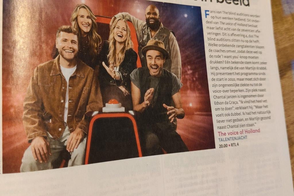The Voice of Holland Artikel Knipsel, Ophalen of Verzenden, 1980 tot heden, Nederland, Knipsel(s)