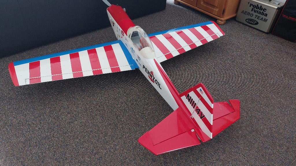 RC vliegtuig Carl Goldberg Super Chipmunk, Hobby en Vrije tijd, Ophalen, Zo goed als nieuw, Nitro