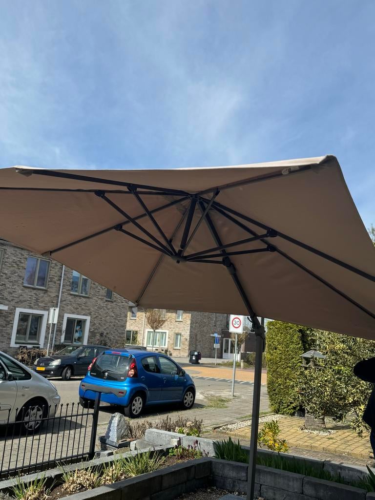 Parasol 3 meter, Ophalen, Gebruikt, 3 tot 4 meter, Zweefparasol