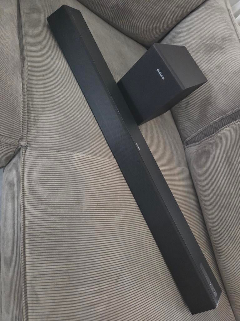 Philips soundbar met subwoofer, Ophalen, Bluetooth, Zo goed als nieuw