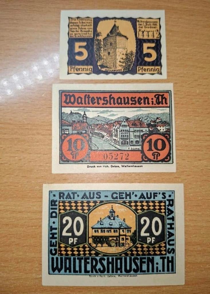 Duits Notgeld Waltershausen Noodgeld, Ophalen of Verzenden, Duitsland