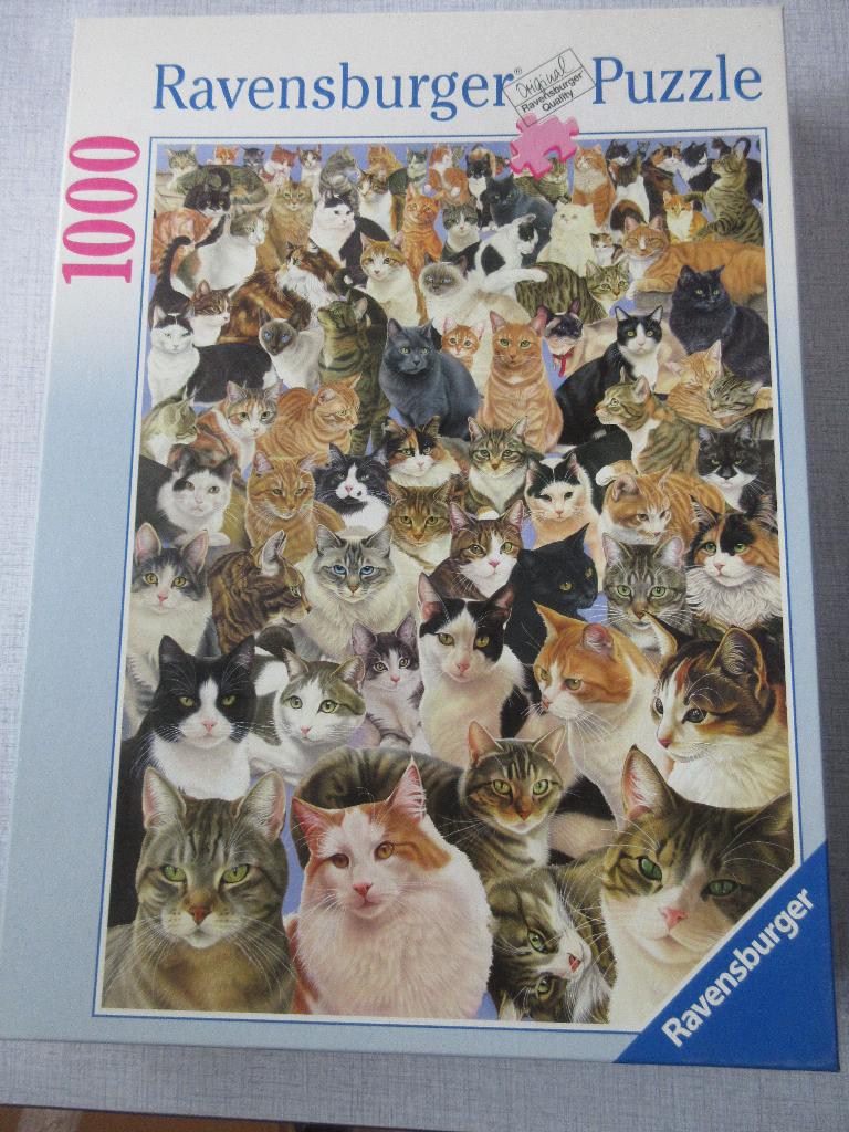 Ravensburger poezen puzzel kattencollage legpuzzel, Ophalen of Verzenden, 500 t/m 1500 stukjes, Gebruikt, Legpuzzel
