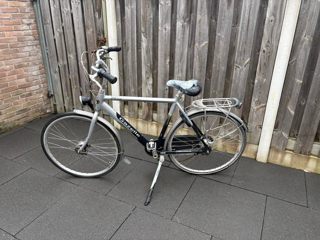 Herenfiets Gazelle grijs, Ophalen, Zo goed als nieuw, Gazelle