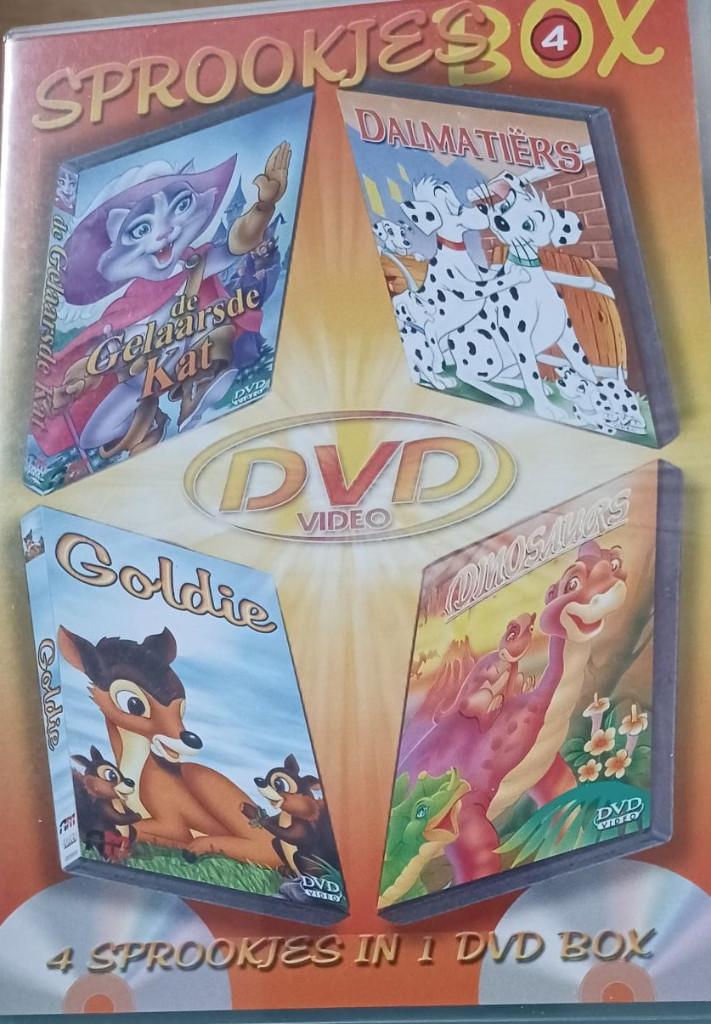 2 - Dvd's - 4 Sprookjes in 1 dvd box - No 4, Alle leeftijden, Ophalen of Verzenden, Zo goed als nieuw, Boxset