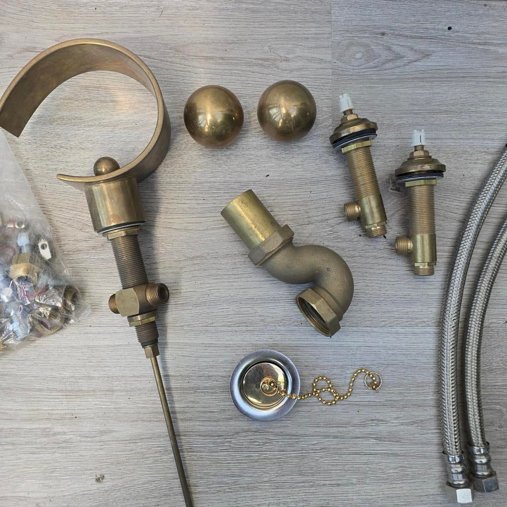 Bijzondere Geelkoperen/Messing Kraan, hotel Chique Stijl, Doe-het-zelf en Verbouw, Sanitair, Ophalen of Verzenden, Nieuw, Koper