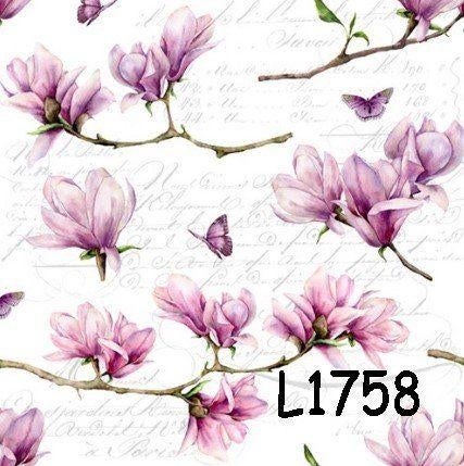 Servetten decoupage/bullet journal * magnolia L1758, Verzenden, Nieuw, Materiaal