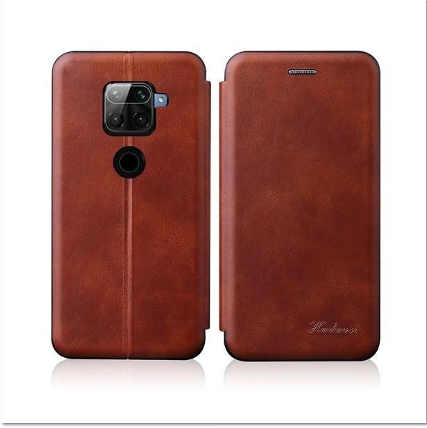Redmi Note 9 Pro / 9S Flip Case met Kaarthouder -Donkerbruin, Verzenden, Nieuw, Hoesje of Tasje