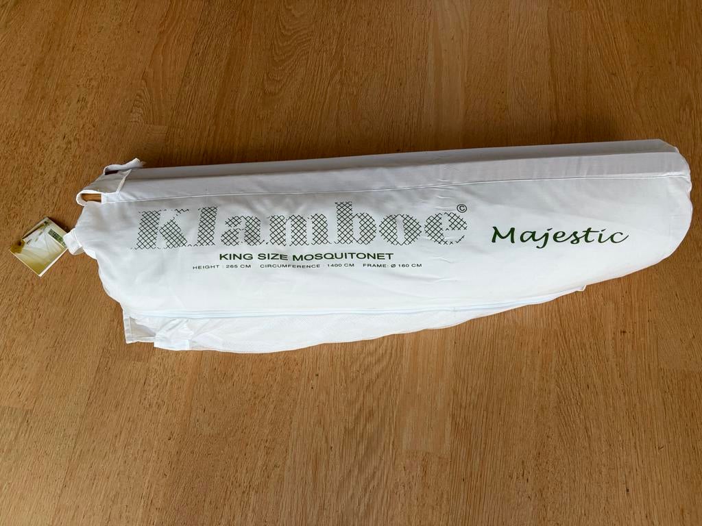 Majestic kingsize klamboe, Wit, Tweepersoons, Ophalen of Verzenden, Zo goed als nieuw