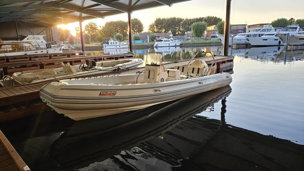 Duarry RIB 7.20m – 250PK Evinrude – 80 km/u, Watersport en Boten, Speedboten, Gebruikt, 6 meter of meer, Benzine, 200 pk of meer