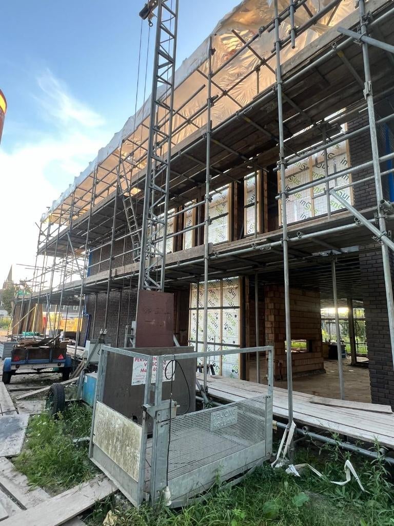 Steiger TE KOOP, Doe-het-zelf en Verbouw, Steigers, Ophalen, Gebruikt, Gevelsteiger, 5 meter of hoger