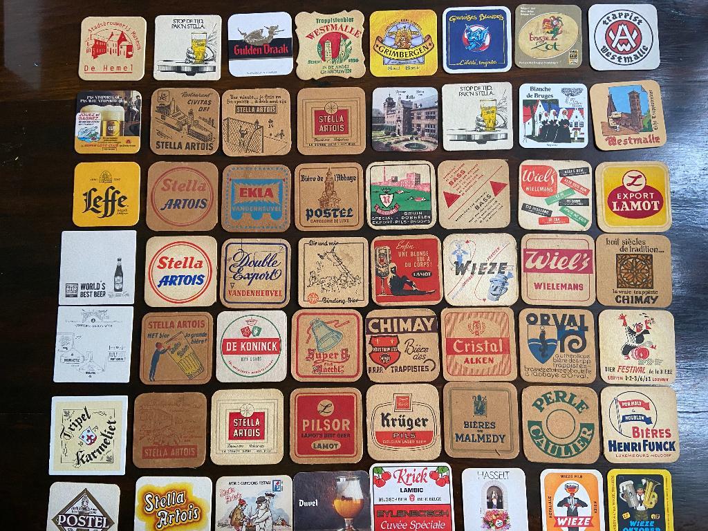 Bierviltjes van België jaren 50 en later. 80 stuks., Verzamelen, Biermerken, Ophalen of Verzenden, Gebruikt, Viltje(s), Overige merken