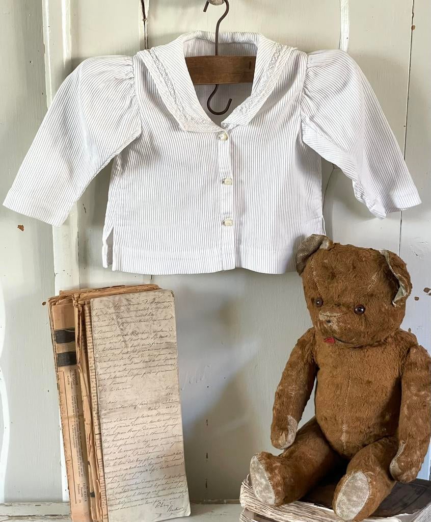 Brocante oud kinder hesje / vestje met kraagje, Antiek en Kunst, Curiosa en Brocante, Ophalen of Verzenden