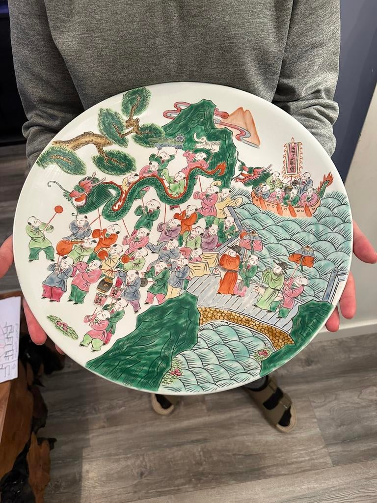 Chinese antieke bord, Ophalen of Verzenden