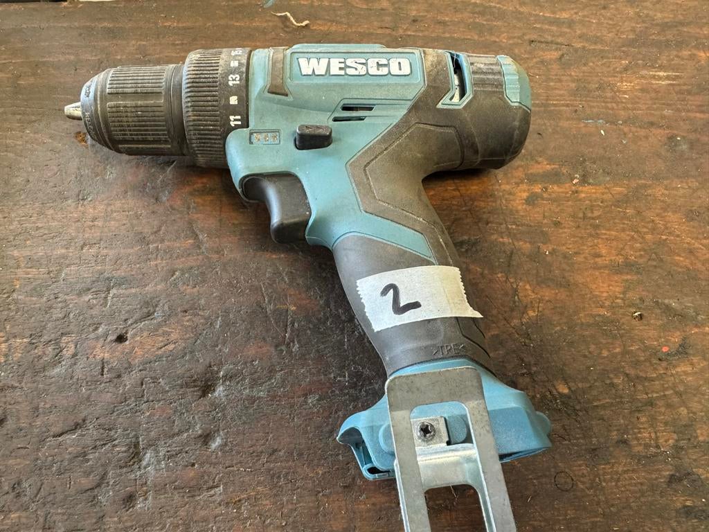 Wesco Accuboormachine WS2723K2 (Zonder lader en accu), Gebruikt, Variabele snelheid, Ophalen of Verzenden, Boor- en Schroefmachine