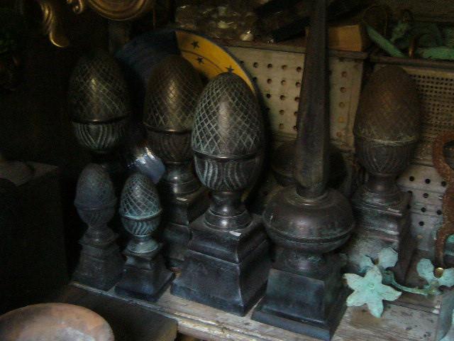 Brons ornament pinakel pine appel voor hek dak open haard, Ophalen, Nieuw, Hout