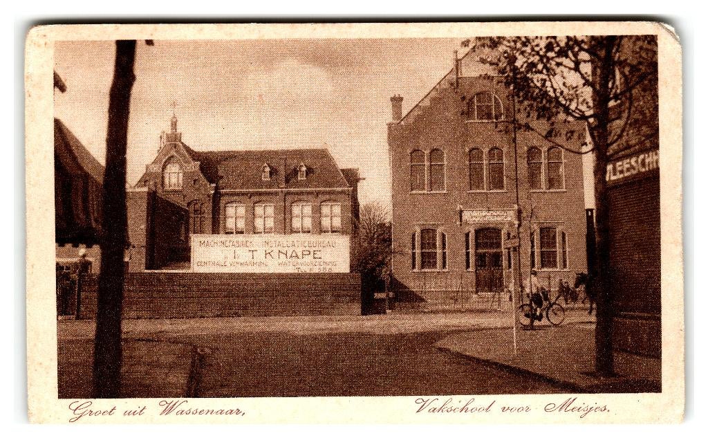 Wassenaar, Vakschool voor meisjes. Nauta A1966, Verzenden, Voor 1920, Ongelopen, Zuid-Holland