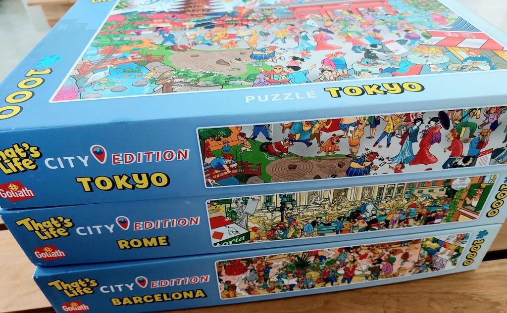 3x city puzzels., Ophalen of Verzenden, 500 t/m 1500 stukjes, Nieuw