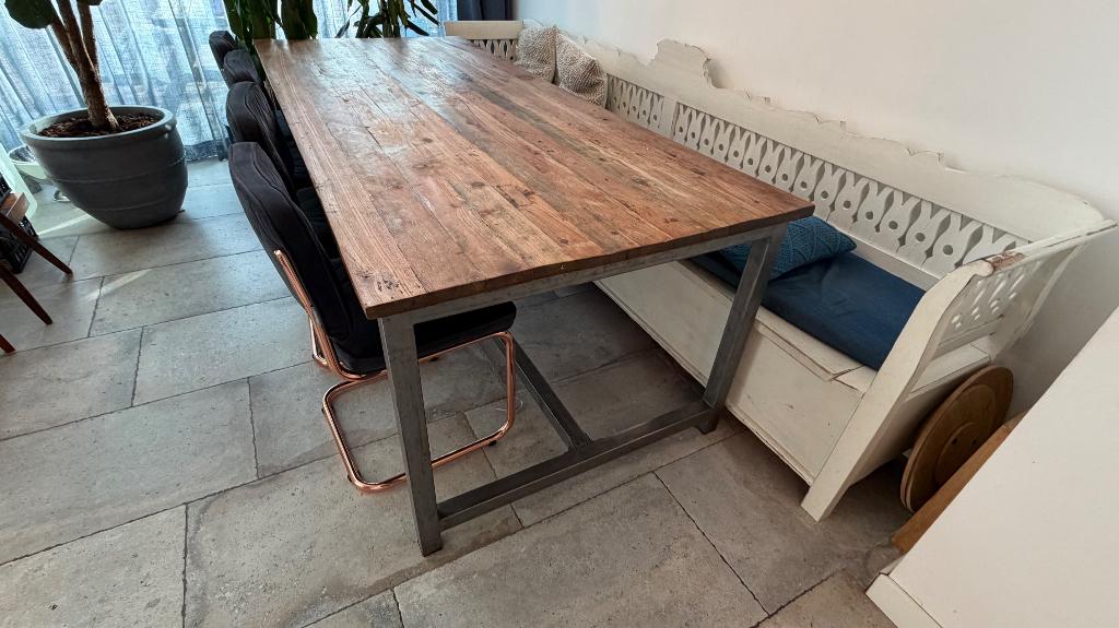 Mooie grote eettafel 240 x 100 x 78, Ophalen, 100 tot 150 cm, 200 cm of meer, Zo goed als nieuw