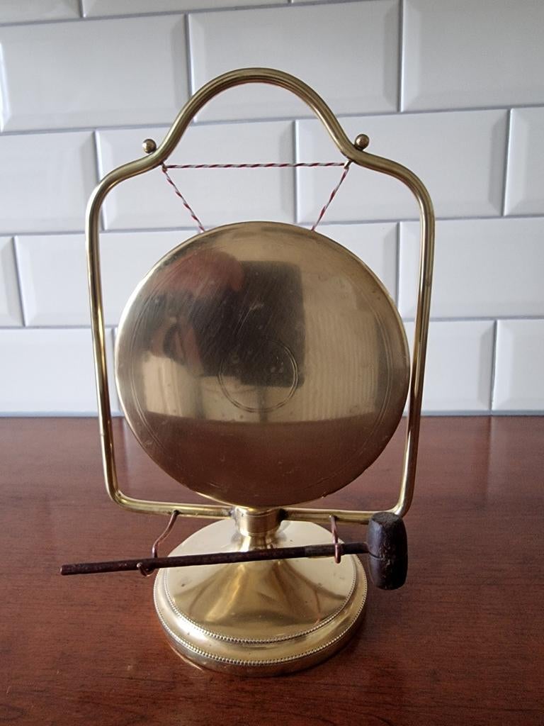 Messing tafelgong dinergong, Antiek en Kunst, Ophalen of Verzenden