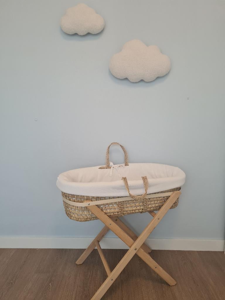 Wieg (Mozes Mand Knitted Linen Met Standaard), Ophalen, Zo goed als nieuw, Overige typen