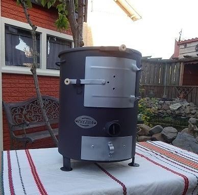 Houtkachel Mini, BBQ, kookkachel (set) of terraskachel, Ophalen of Verzenden, Nieuw, Houtskool, Vrijstaand