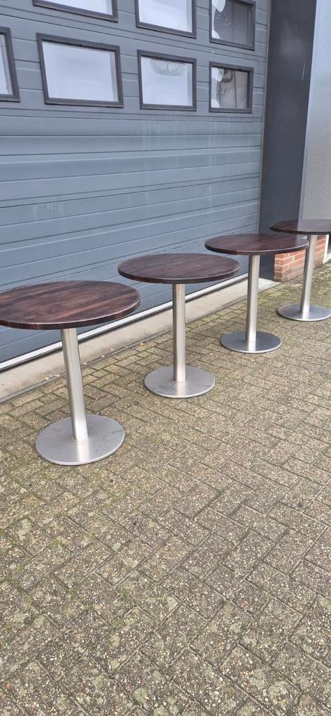 Tafels rond horeca restaurant bistro, Huis en Inrichting, Tafels | Eettafels, Ophalen, Gebruikt, 50 tot 100 cm, Geen
