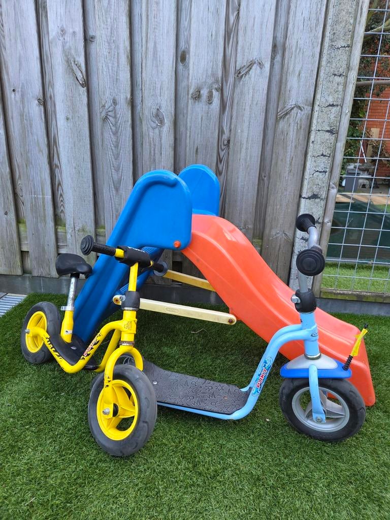 Puky fiets, Puky step en glijbaan, Ophalen, Gebruikt, Glijbaan