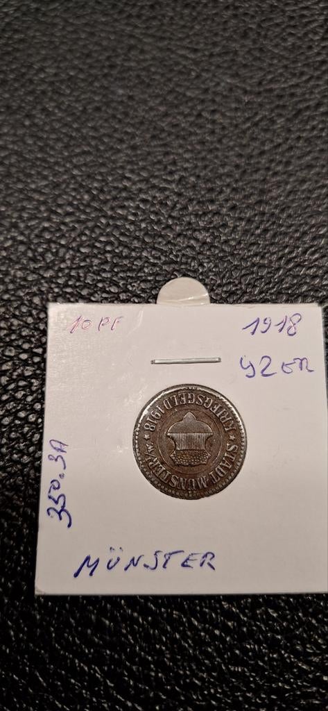 Duits notgeld 10 pfennig 1918 Münster ijzer, Ophalen of Verzenden, Duitsland