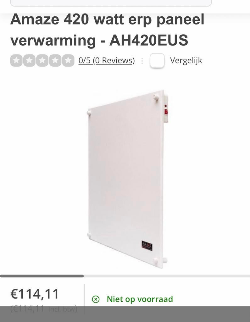 Mooie plaatverwarming van 60x60cm wit Nieuw, Doe-het-zelf en Verbouw, Verwarming en Radiatoren, Ophalen, 30 tot 80 cm, Radiator