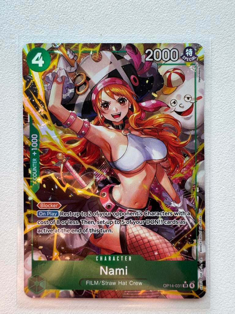 One Piece TCG Nami Kaart (OP01-031) - Zo goed als nieuw, Ophalen of Verzenden, Nieuw, Losse kaart